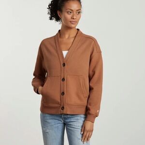 Everlane Varsity organic cotton fleece cardigan